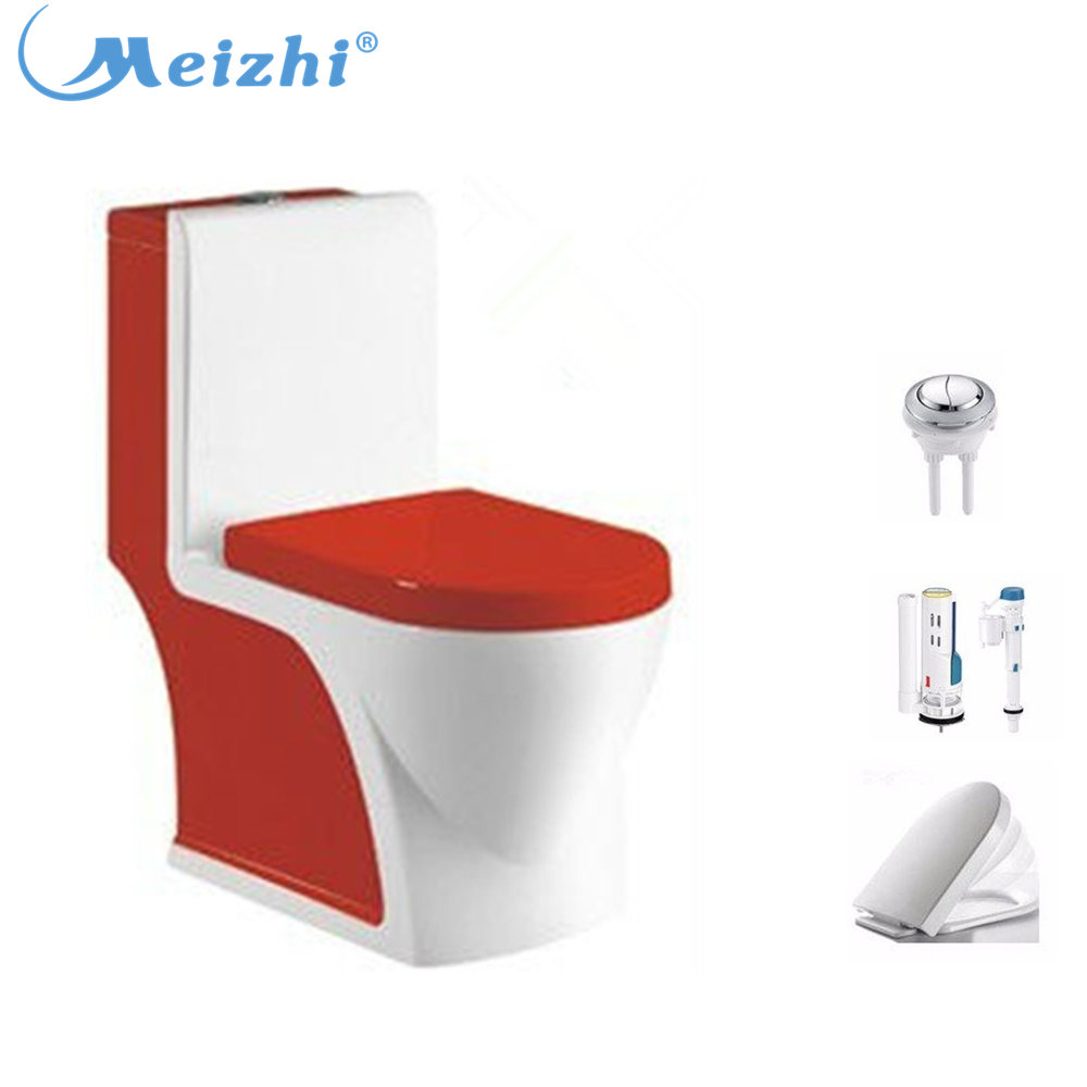 High Quality Red Color Toilet Cera Toilet Commode
