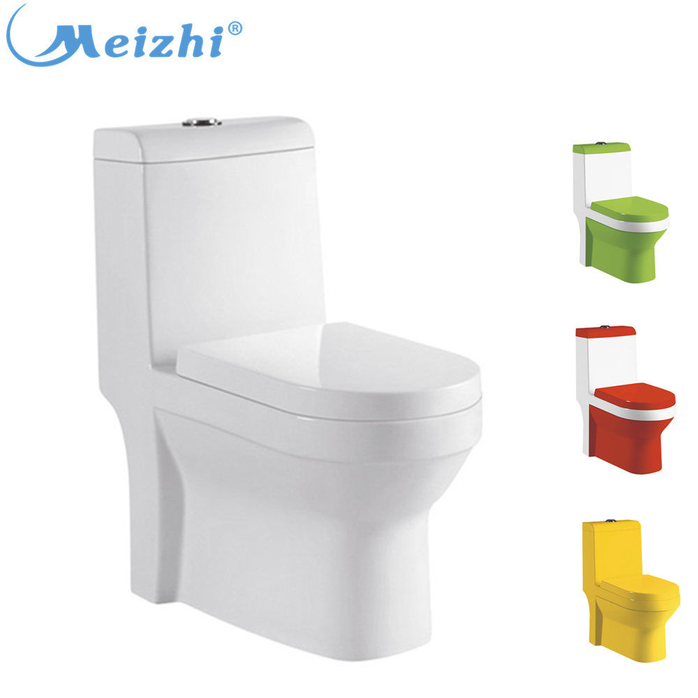 Wc new design one piece toilet bowl color