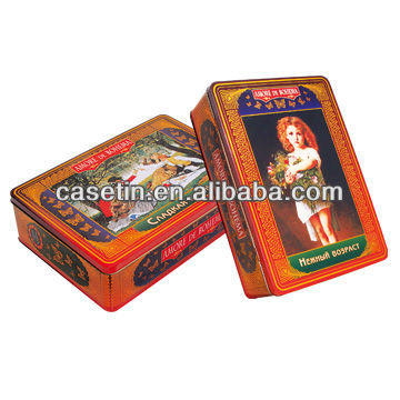 Fashion Large Biscuits and moon cakes tin box BDD-0145