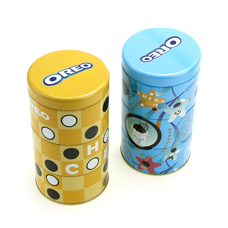 food grade round cheap candy cookie tin