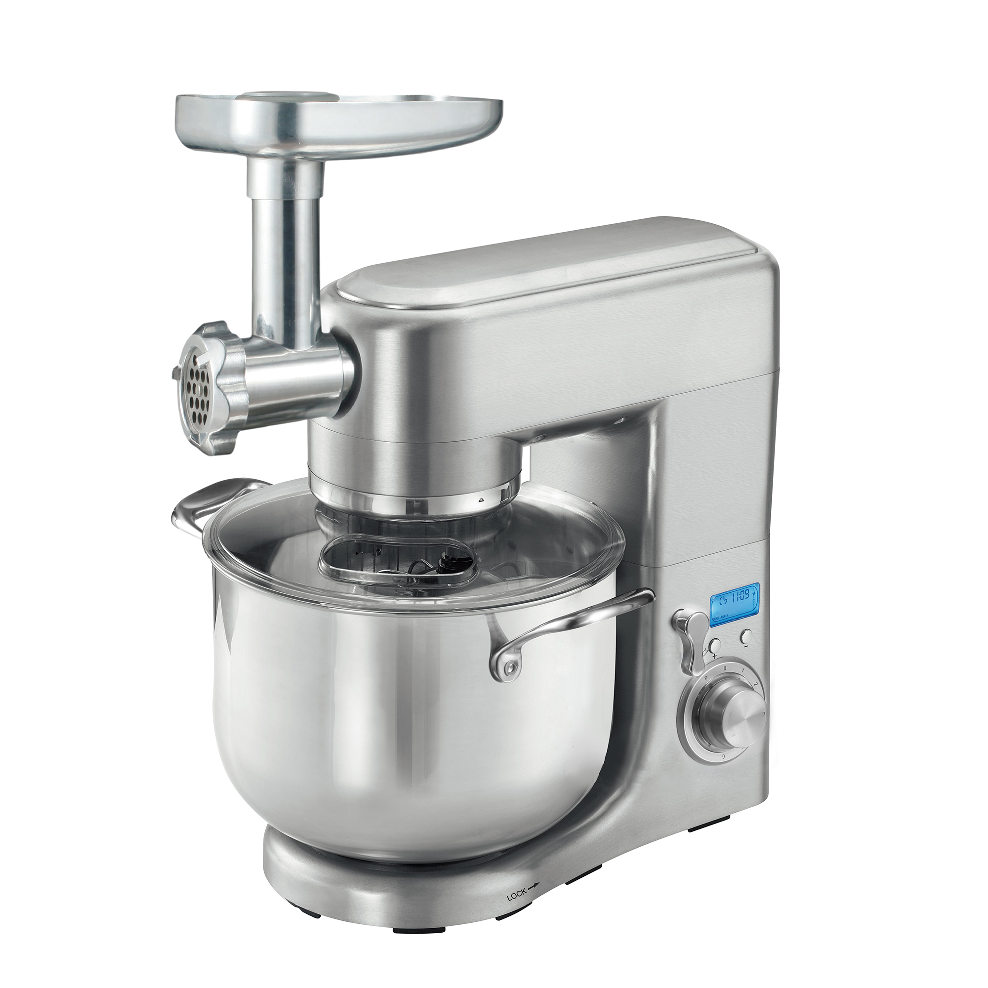 Professional kitchen stand mixer with meat grinder