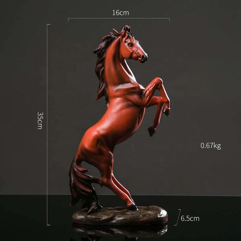2020 New Arrivals Horse Art Resin Black White Horse Statue Other Horse Products