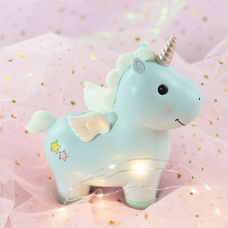 Big Size Resin Molds Adorable Unicorn Party Supplies Unicorn Money Box Piggy Bank For Girl Gifts