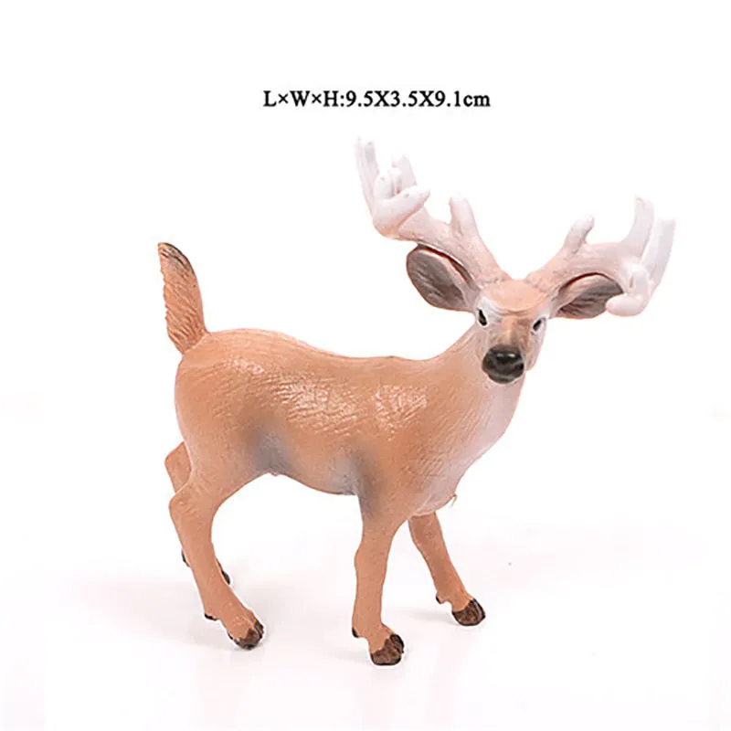 Resin Simulation of Wild Animal Whitetail Deer Model Hand-made Suit Decoration For Christmas Figrine