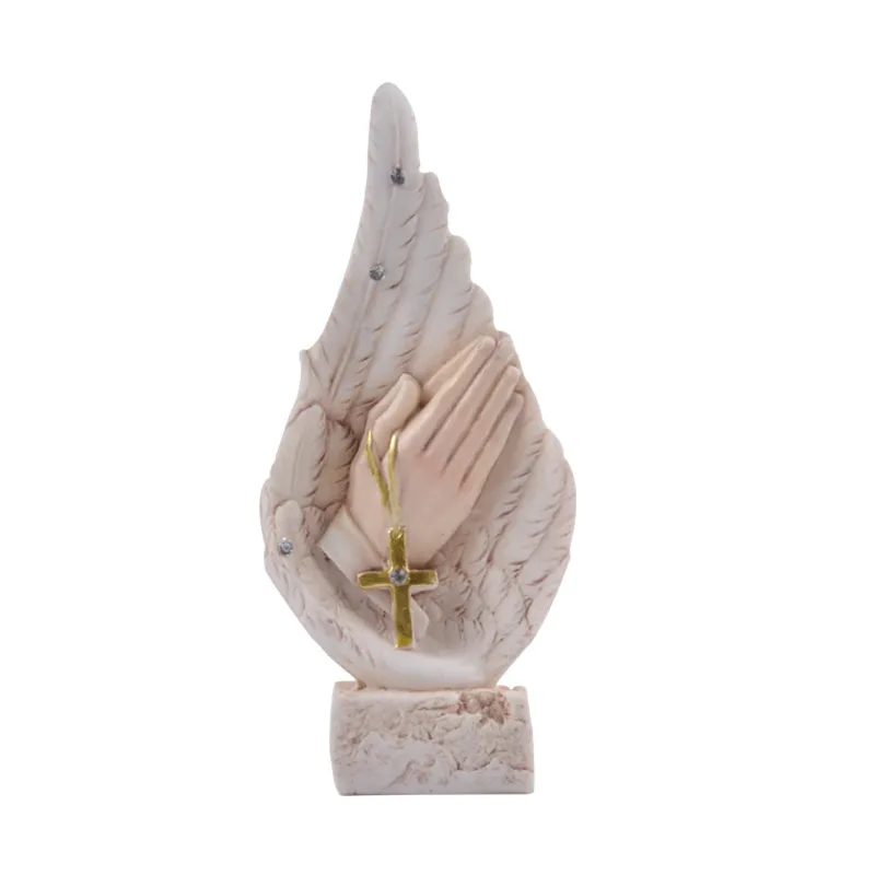 Catholic Religious Gift Resin Candlestick Jesus Statue Figurine For Home Decor Room Decoration Church Supplies