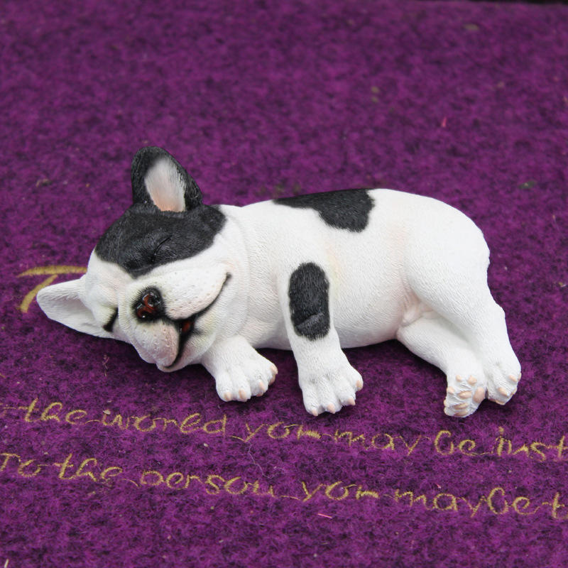 Sleeping French Bulldog Figurines Car Decoration 15Lx8.5Wx6H