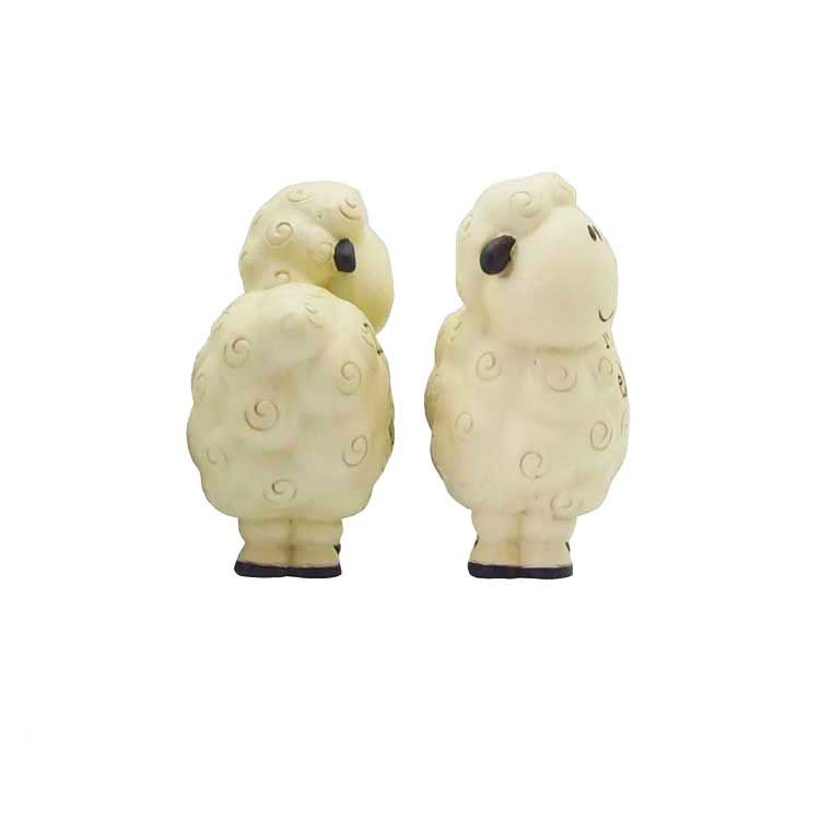 2pcs/set 'believe in the miracle' sheep statues creative decorations for animal crafts
