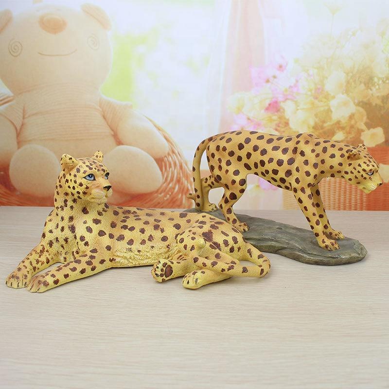 Resin Craft Gift Animal Leopard Figurine Office Decoration Statue for Home Decor