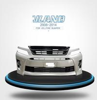 VLAND factory car bumper for Vellfire 2007-2014 front bumper Vellfire front grille with LED lights plug and play
