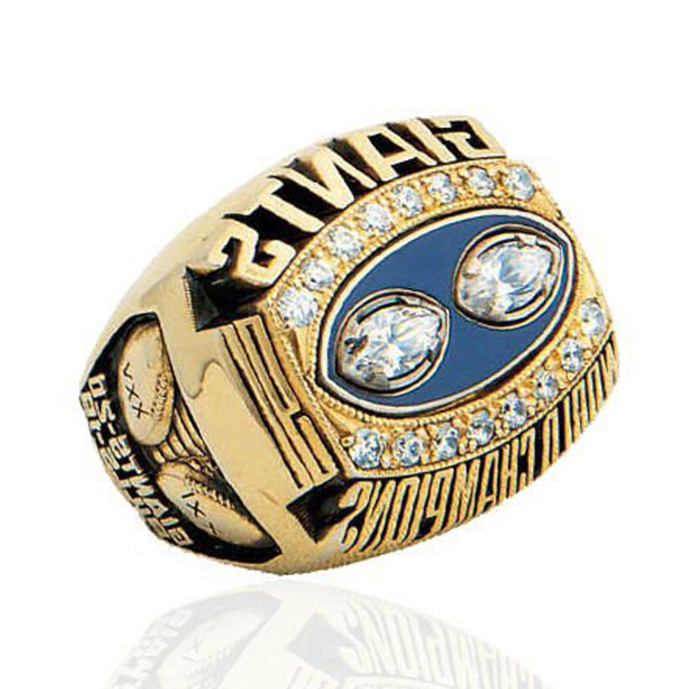 Gold Plated New York Giants different types stones rings