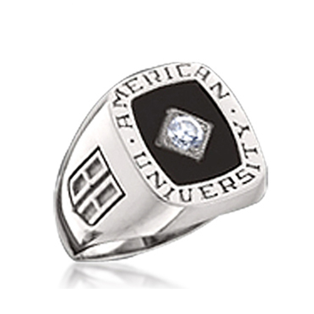 American BA university unique diamond eternity rings