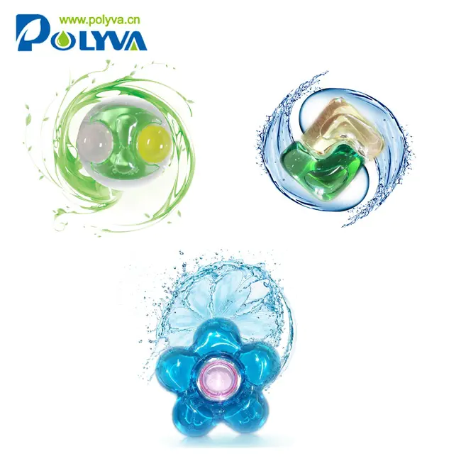 2 in 1 water soluble film laundry detergent liquid pod Healthy Laundry Washing Green Product Super Clean 20g Liquid Soluble Film