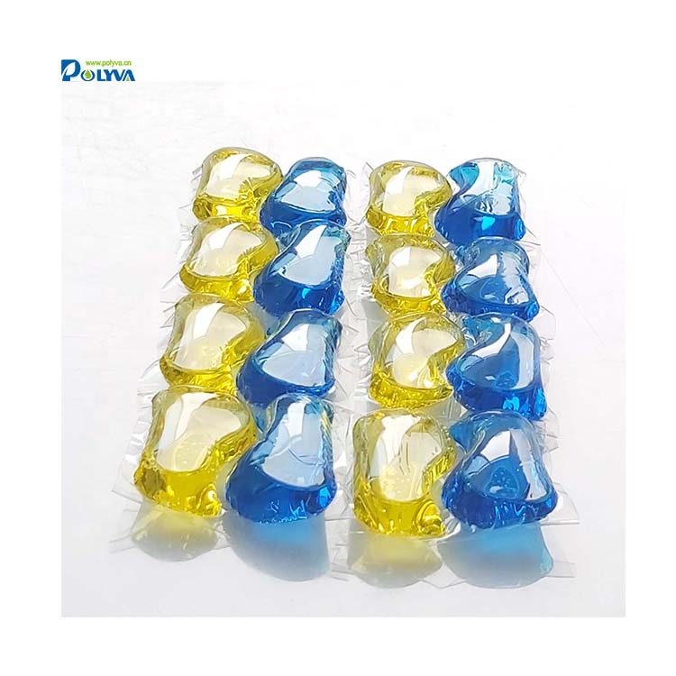 15-25g 2 in 1 yellow and blue water soluble laundry pods