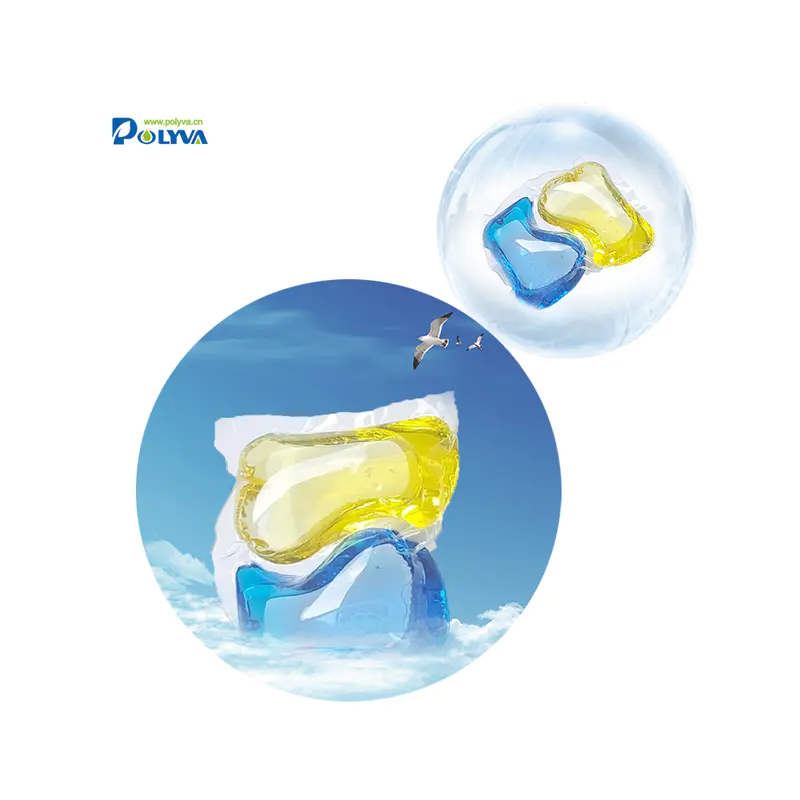 China OEM 8-30g liquid laundry detergent pods with pva packaging film