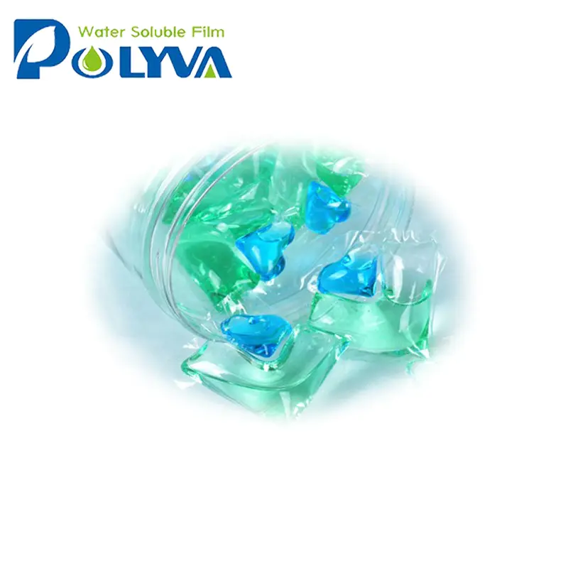 Polyva water soluble film packing laundry capsules