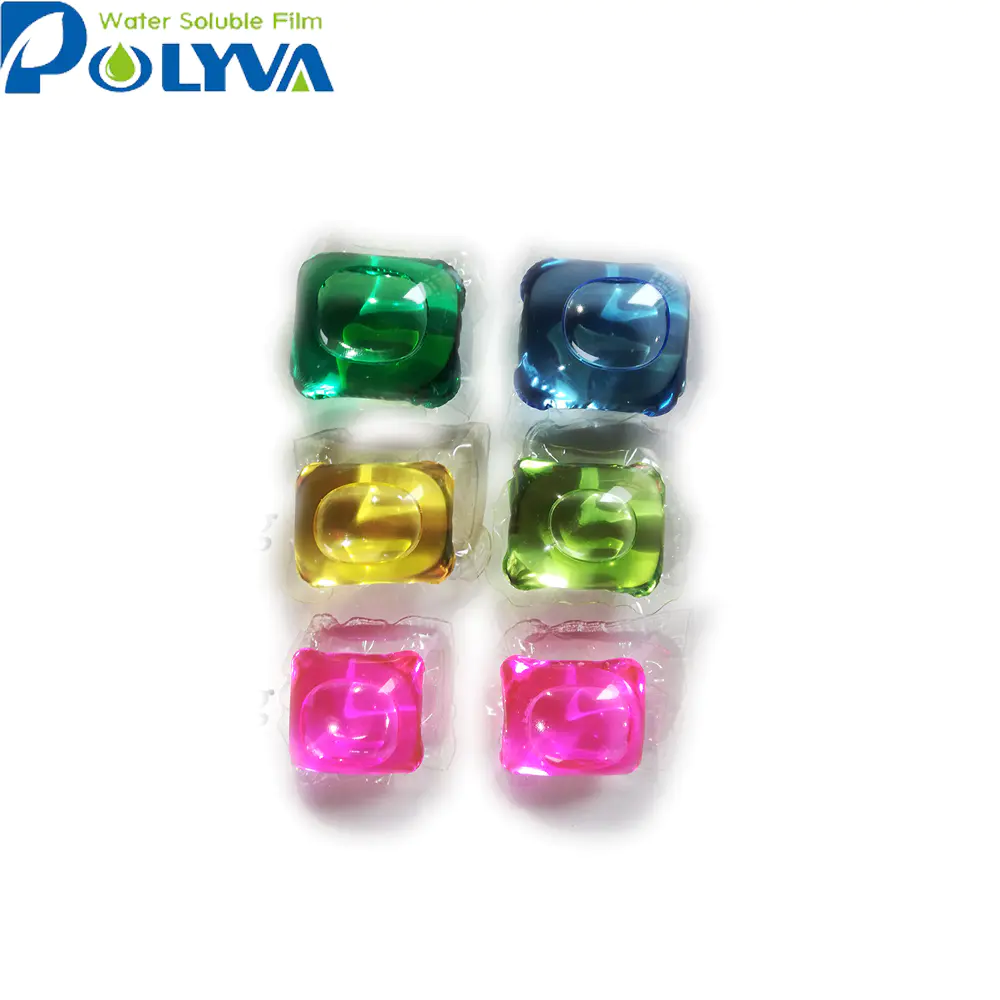 water soluble film laundry liquid capsule beads pods