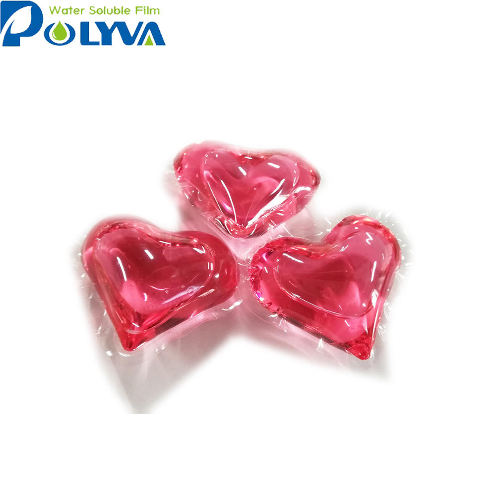 high quality 2 in 1 washing detergent liquid pods beads with water soluble plastic bag