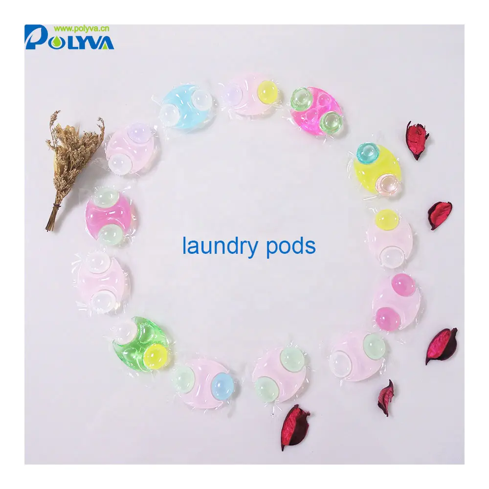 Polyva 15 grams laundry beads laundry gel pods, soap pods for baby clothes and high-end clothes washing