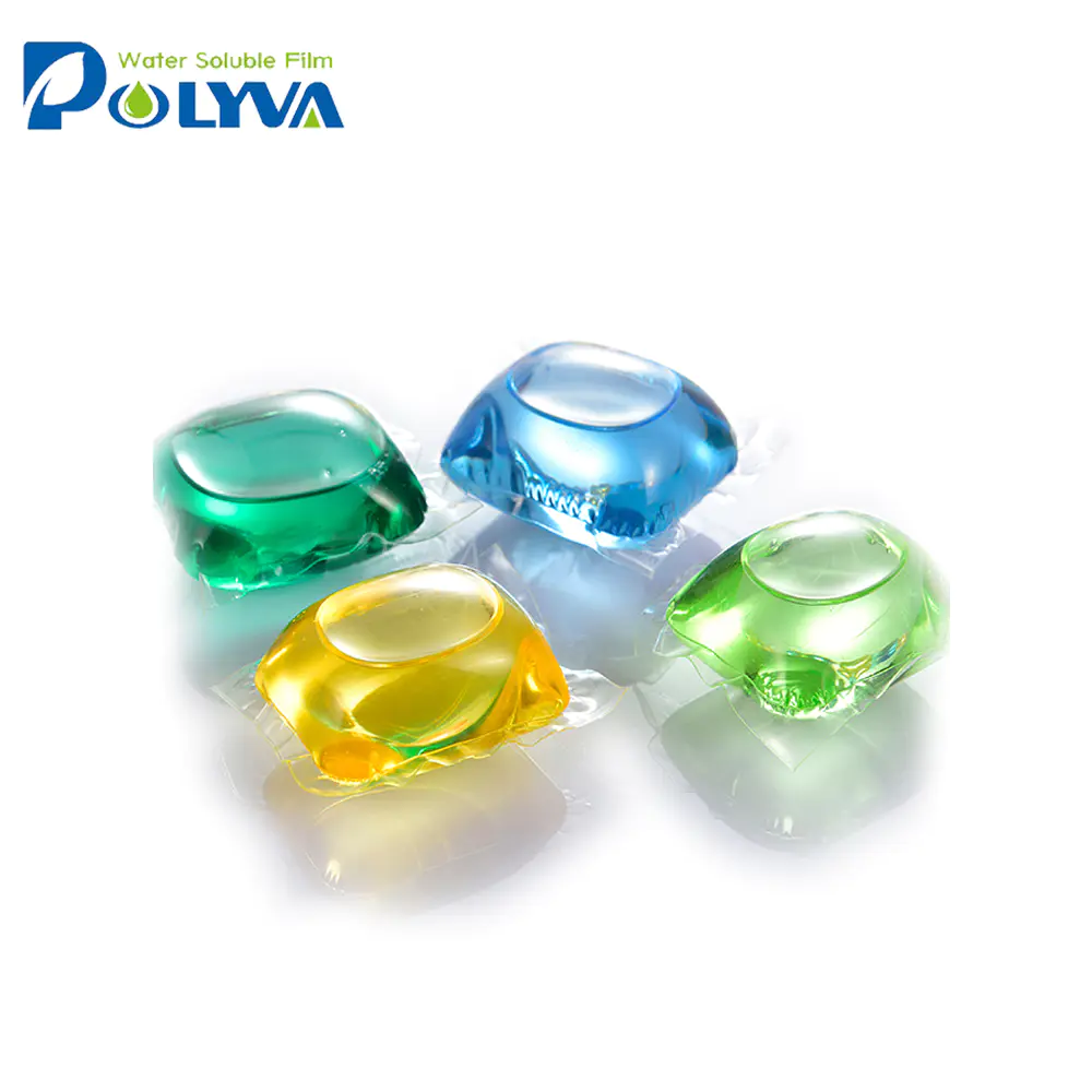 water soluble film laundry liquid capsule beads pods
