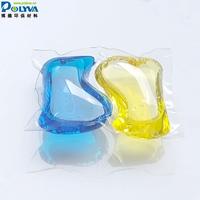 New shape double chamber laundry detergent pods liquid detergent capsules