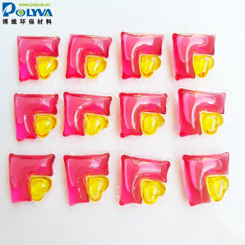 Polyva 2in1new hand carved soap flowers high density liquid laundry detergent powder capsule