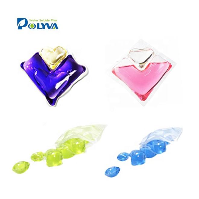 dishwasher tablet with pva water soluble film scented beads washing water soluble laundry detergent pod