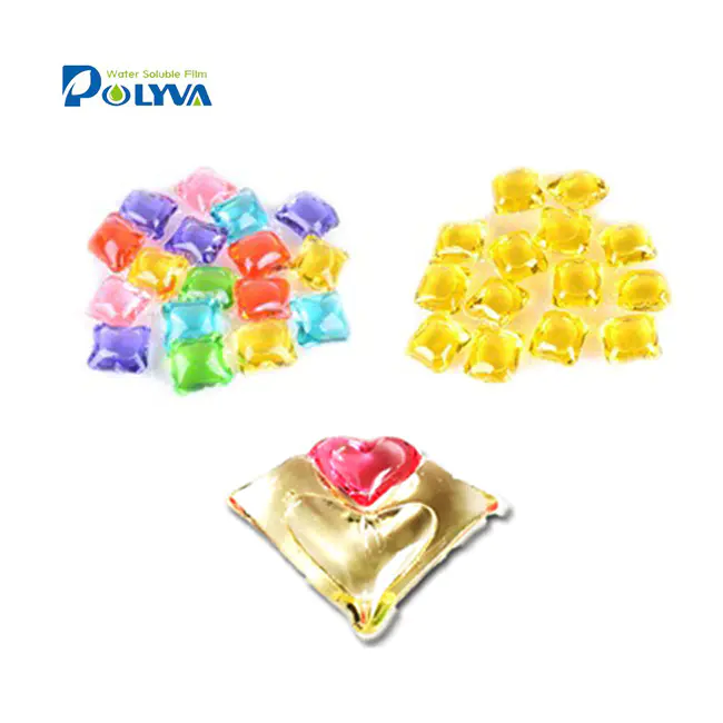 Colorful lasting fragrance washing pods liquid laundry detergent water soluble film capsule detergent box