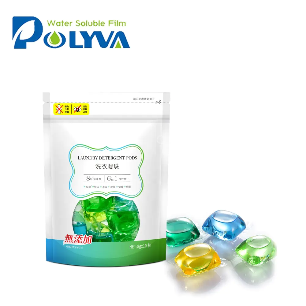 Polyva cleaning water-soluble laundry liquid pods