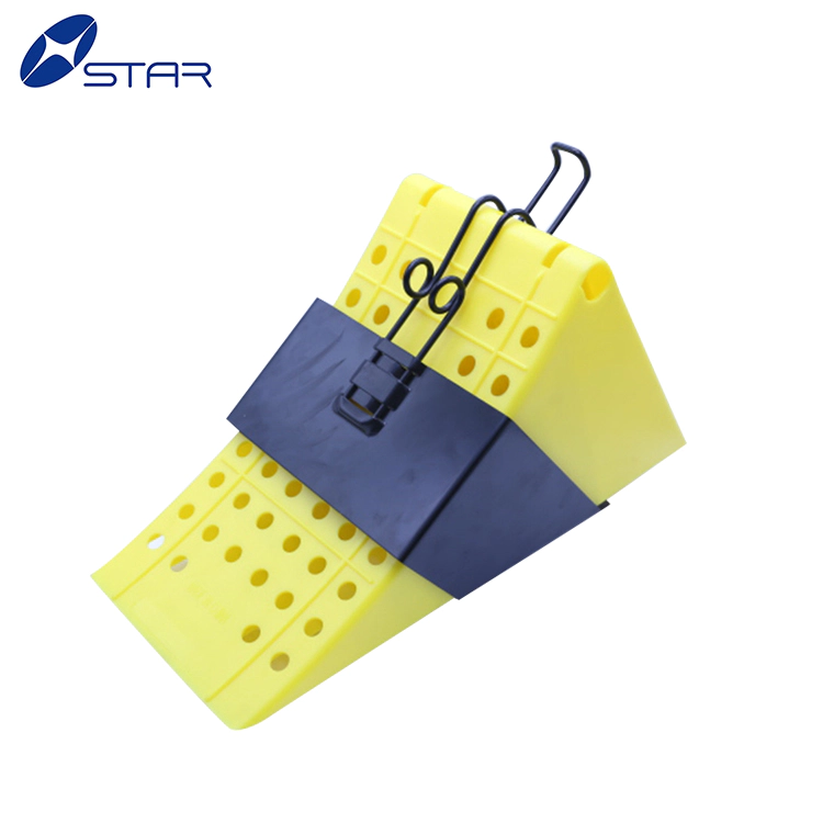 Low Price rubber wheel chock with handle stop