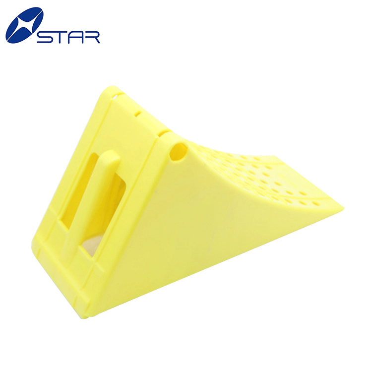 Good quality plastic material rubber wheel chock for park in