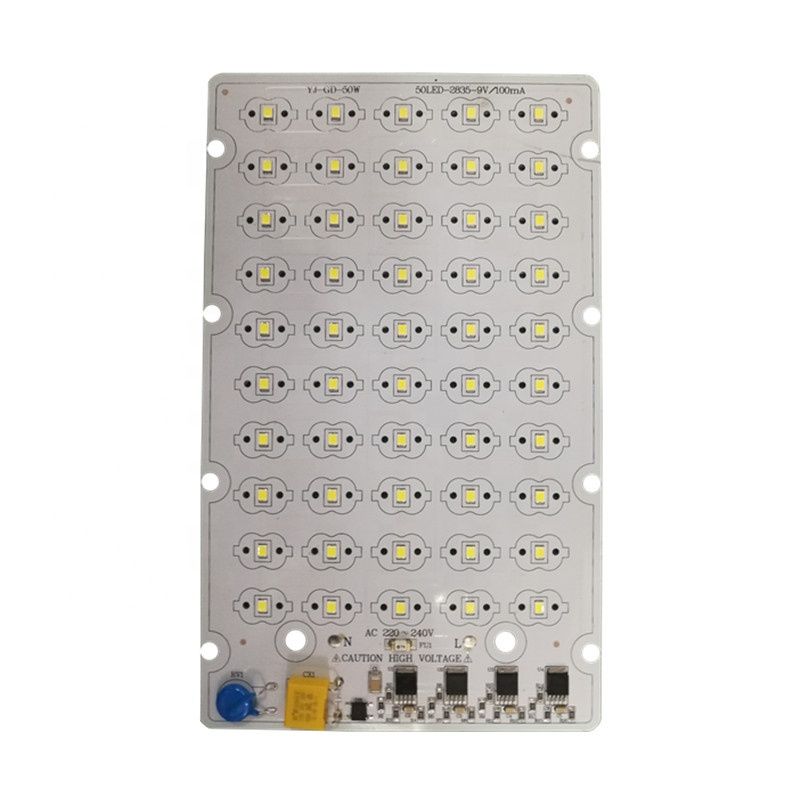 100 lm/W50W CE RoHs certification 220VSMD 2835 LEDs DOB driverless led square pcb pcba module forLED Streetlight