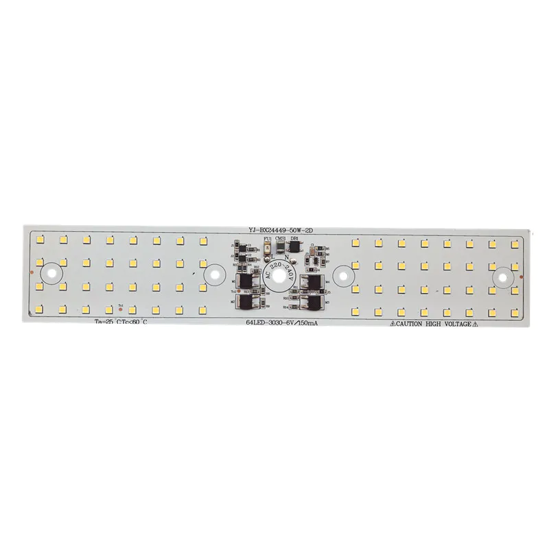 5 Year Warranty CE Approved 244x49mm 110LM/W 50W Linear DOB 220v AC 3030 SMD LED Module for Streetlight