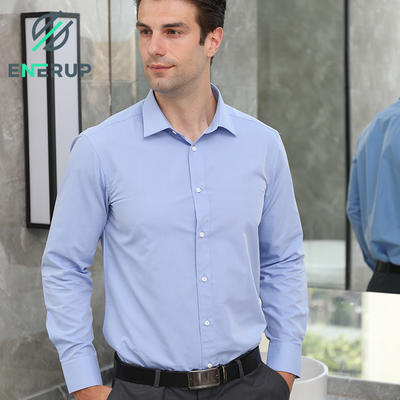Enerup Dress Slim Fit Formal Customized Plain Man Breathable Copper Anti-Bacteria Business Shirts