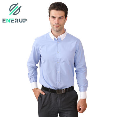 Enerup Plain T-Shirts Shirting Fabrics Long Sleeve Unisex Custom Polos T Shirt Printing Men Shirt Copper Anti-Bacterial Odor
