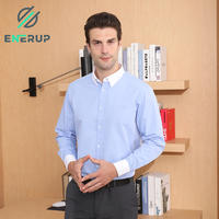 Enerup V Neck Dry Fit Plain Men'S Slim Polo T-Shirts Long Sleeve Custom Cotton Stinking-Proof Copper Ion Shirts For Men Casual