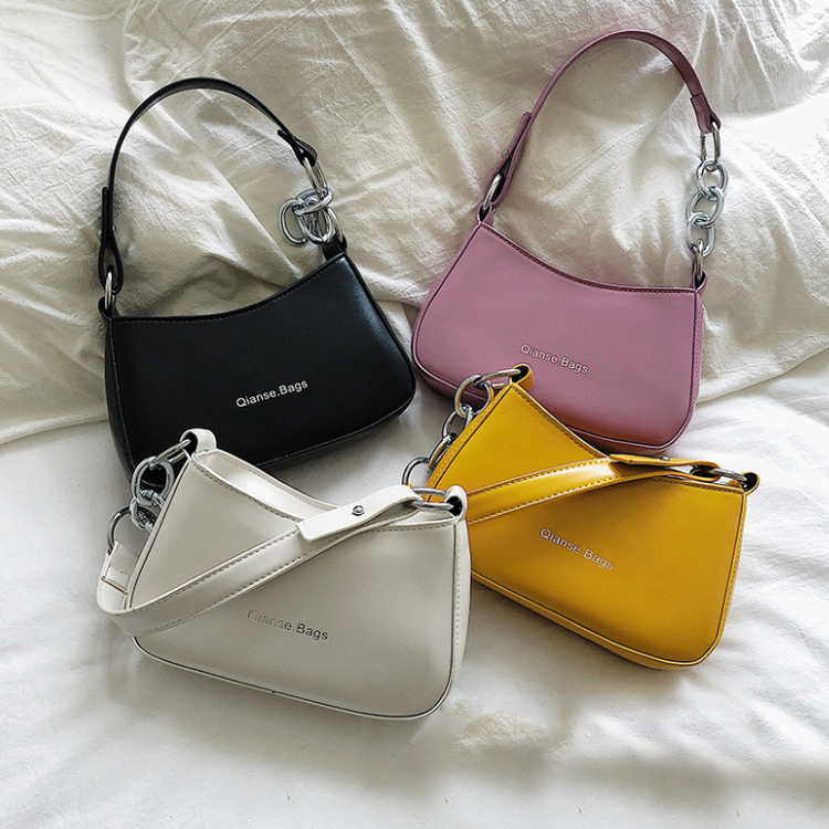 Osgoodway2 trendy cheap price PU leather women fashion underarm single shoulder bag girls purses handbags