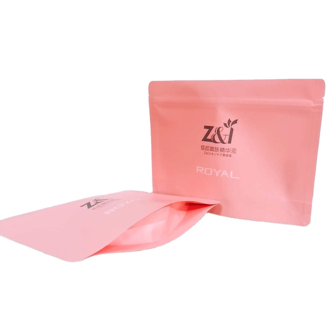 Resealed Customized Liquid Leak proof Skin care packing bags Heal sealing Stand up pouch with Zipper
