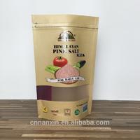 Eco-Friendly food packaging bag different size brown kraft paper bag with zipper