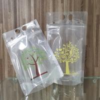 TransparentPortableStand up pouch for juice Drink