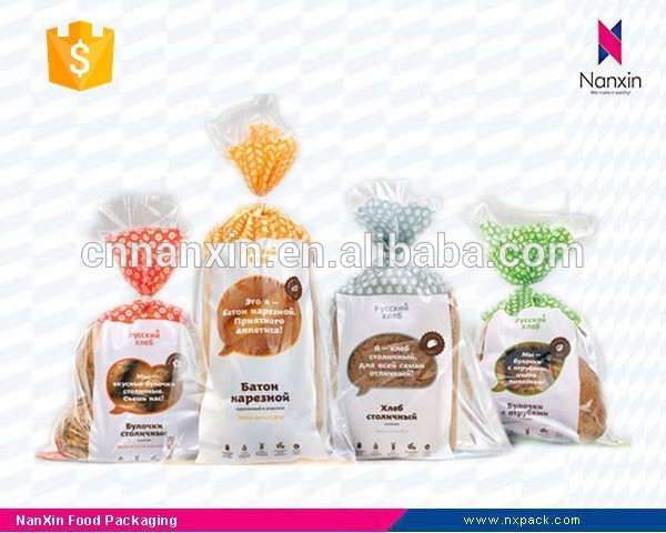 plastic color printing bread packaging bag