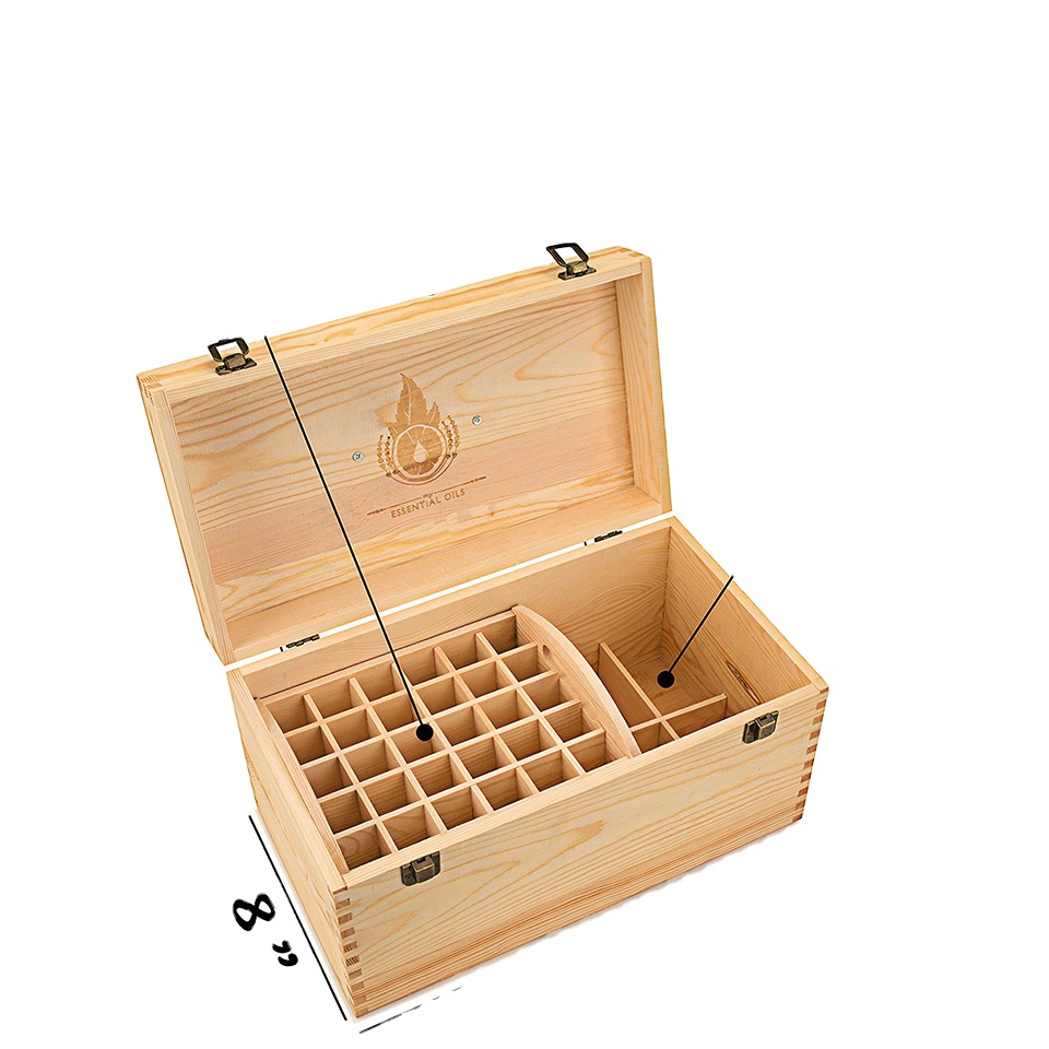 Hot sale unfinished wooden essential oil storage box