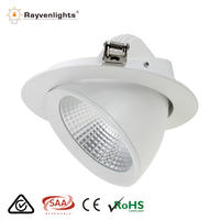 professional dinning round design 6inch 30w recessed gimbal led downlight
