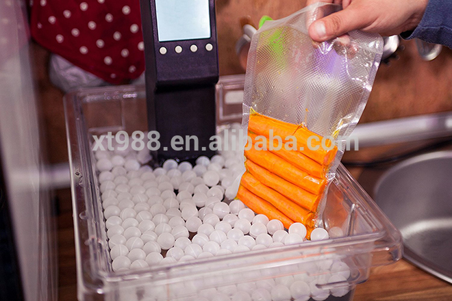 XINTAO PP درجه مواد غذایی پلاستیکی Sous Vide توپی آب آشپزی توپ شناور پلاستیکی