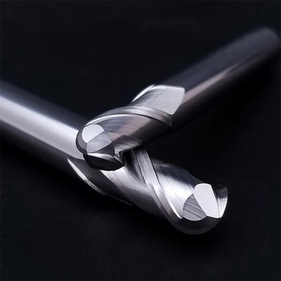 GM-2BP R0.25-0.75 tungsten steel 2 flute ball nose long neck short cutting edge coated end mill cnc milling cutter cutting tools
