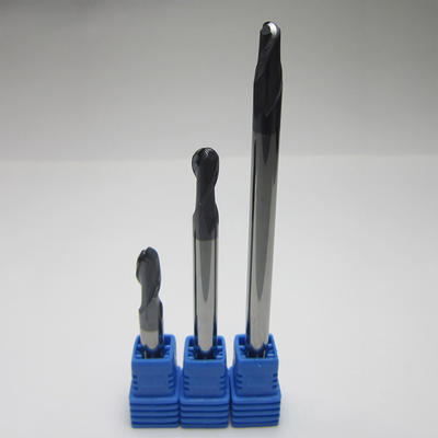 Nigel Carbide CNC Milling Tool Cut 2 Flutes Taper Ball Nose End Mill For Wood