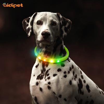 Modern Dog Collar Led Luxury RGB Multicolor Flashing Pet Collar 10 Modes Cool Light Luminous Cuttable Dog Safety Collar
