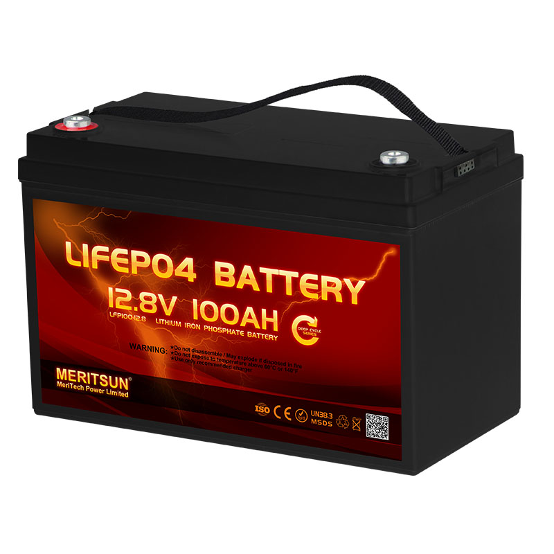 LiFePO4 12.8V 12V 125Ah Li ion Rechargeable Lithium ion Battery  Pack-MERITSUN