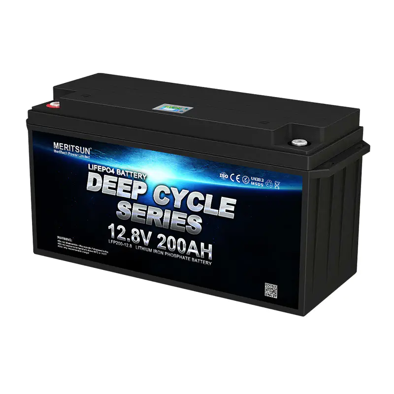MeritSun LiFePO4 12volt 200ah batteries pack battery 12v lithium with smart BMS for solar home system