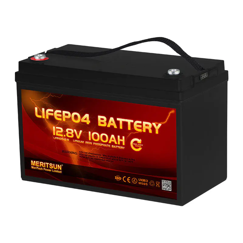 MERITSUN Rechargeable Lifepo4 Lithium Ion Battery 12v 100ah