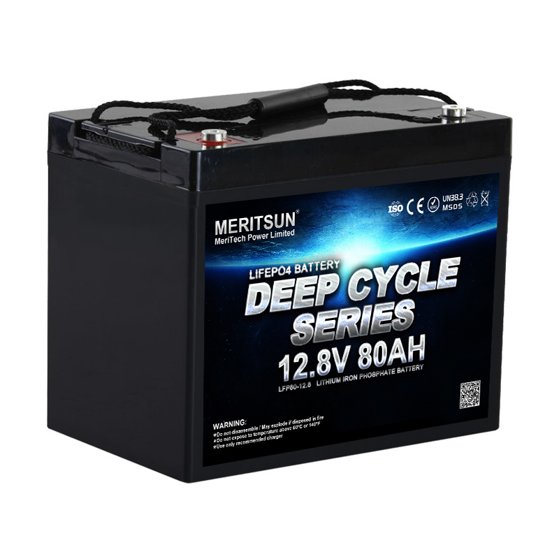 4000 Cycle Life 12V 80Ah Lithium Iron Phosphate LiFePO4 Battery  Pack-MERITSUN